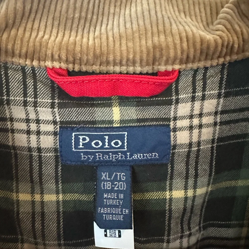 Polo Ralph Lauren Canvas Barn Jacket Women’s Small Red Cord Collar-read descr - Picture 6 of 10